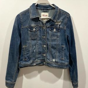 Fitted women's denim jacket/ jacket light weight women’s/ woman’s blue jean jack